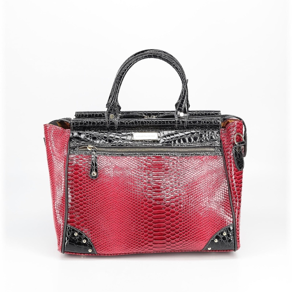 Samantha Brown Red and Black Weekender Like New